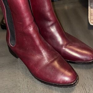 Elizabeth and James Deep Burgundy Ankle Boots Mint condition